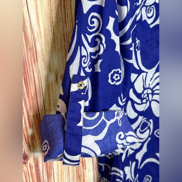 Lilly Pulitzer Captiva Cover Up Size Medium Shirttail Hem Resort Style. - Picture 7 of 8